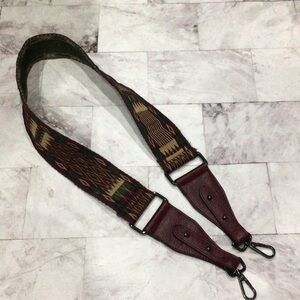 Stylish Burgundy and Green Men's Bag Strap